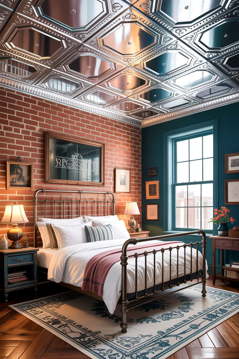 Tin Ceiling - 30 bedroom ceiling designs