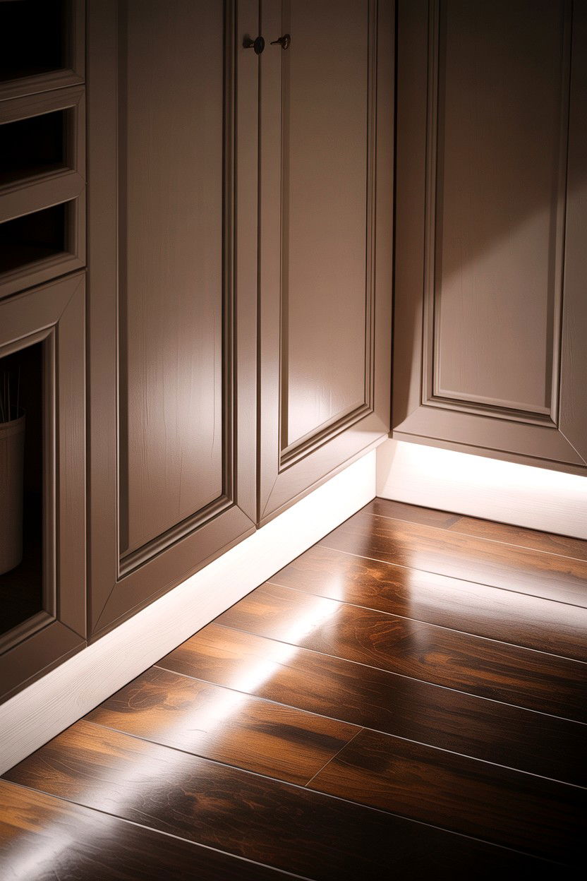 Toe kick lighting for closet base - 30 bedroom closet lighting ideas