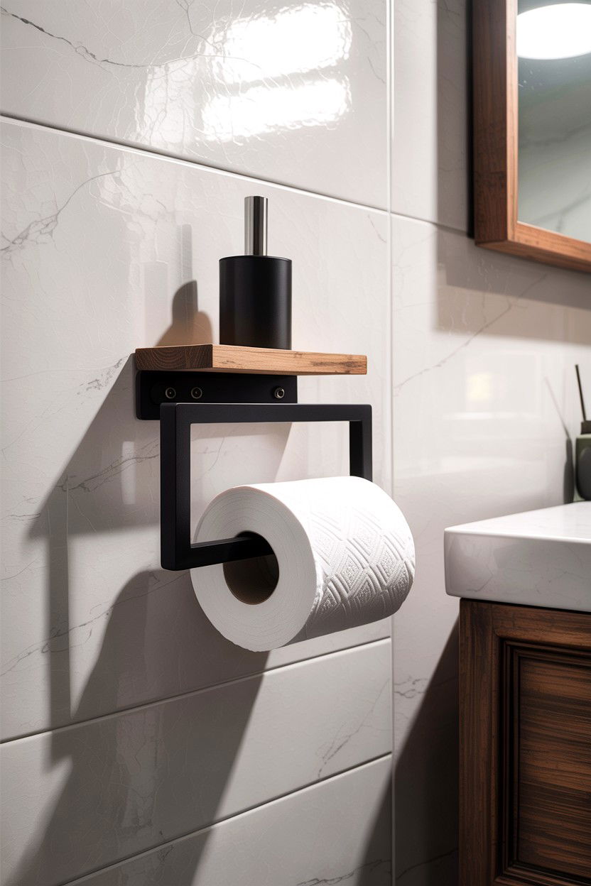 Toilet Paper Holder - 30 bathroom accessories ideas