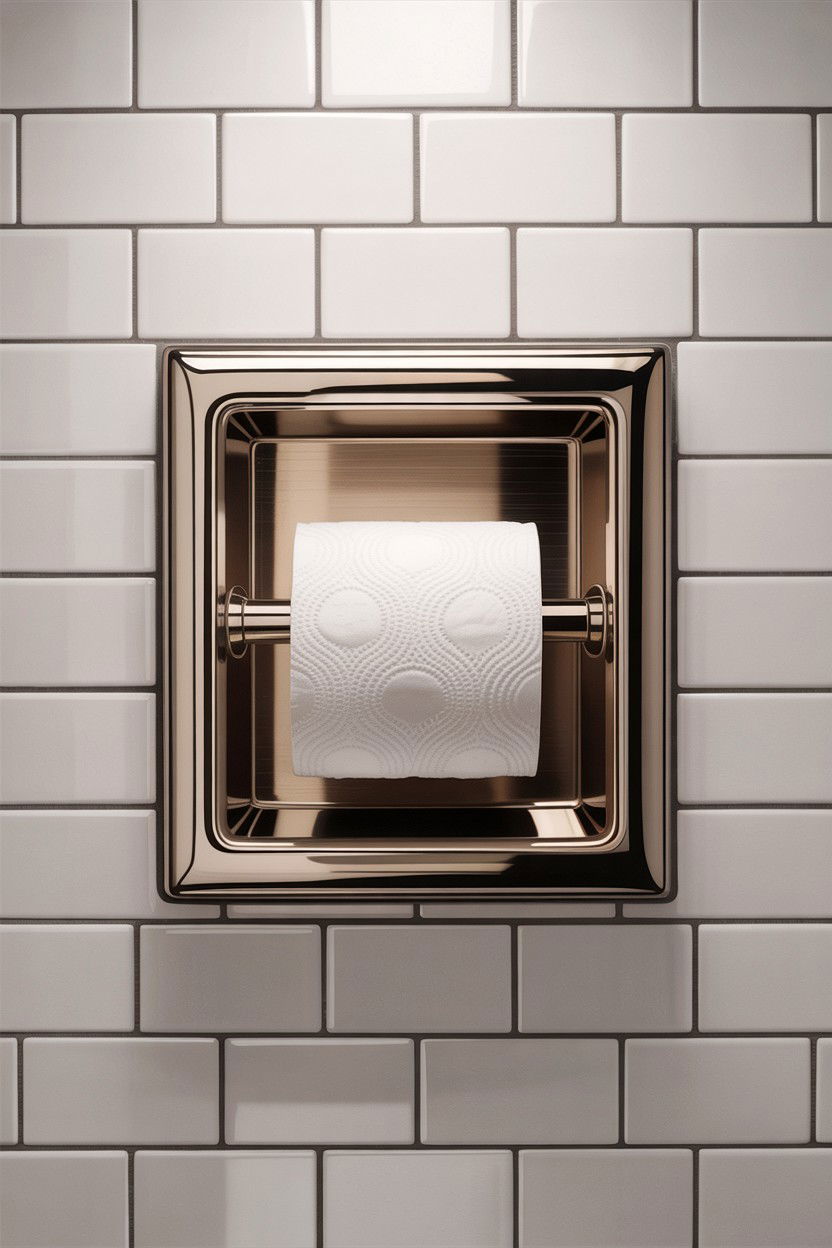 Toilet Paper Niche - 30 bathroom built-in storage ideas