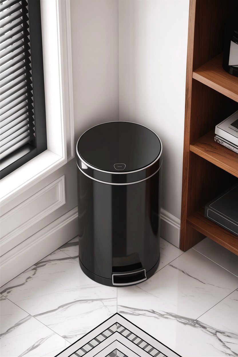 Touchless Trash Can - 30 bathroom automation ideas