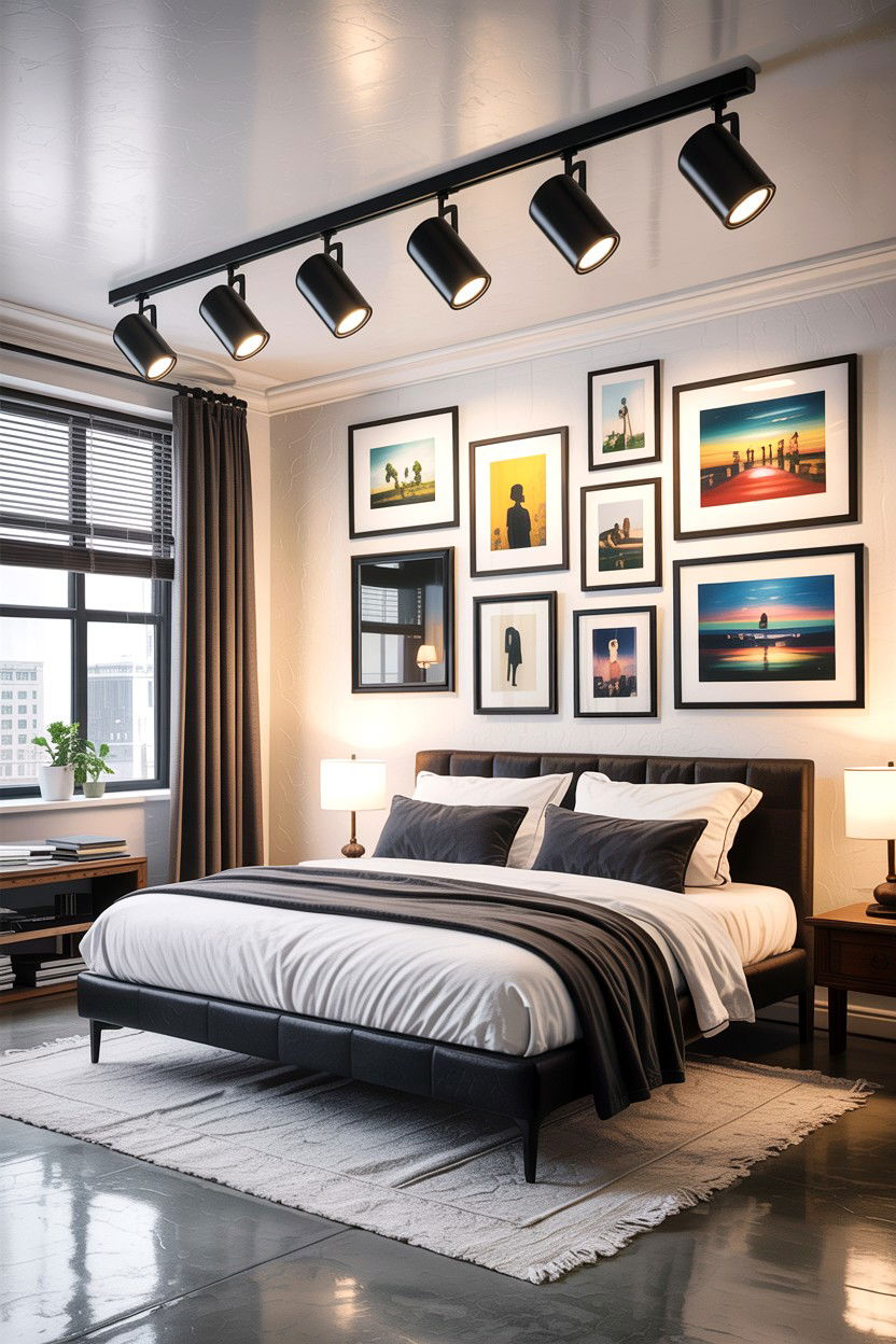 Track Lighting - 30 bedroom dimmer lights ideas