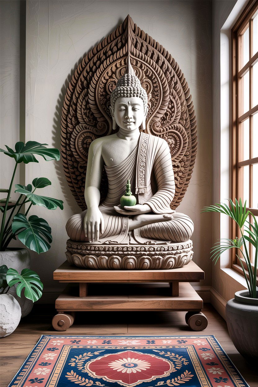 Traditional Balinese Art Sculpture - 30 Balinese bedroom ideas