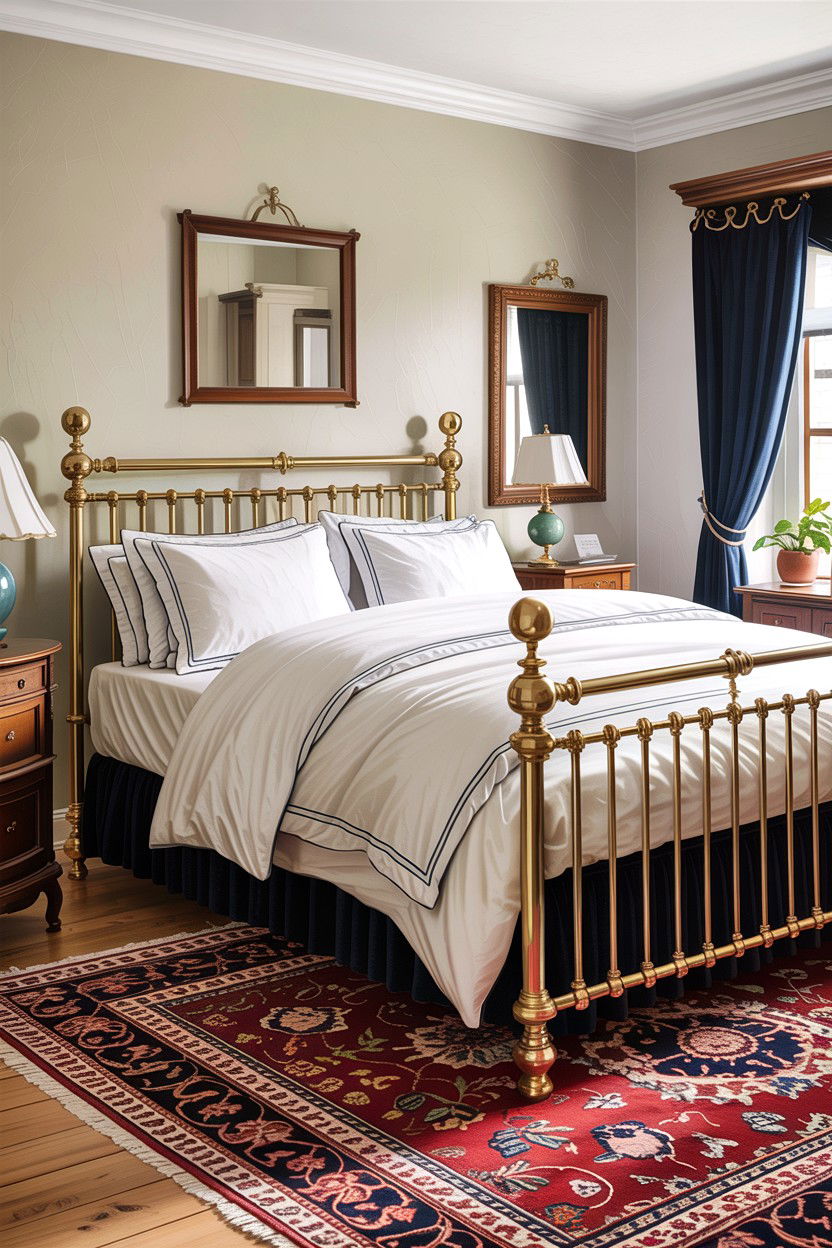 Traditional Brass Bed - 30 bedroom brass beds
