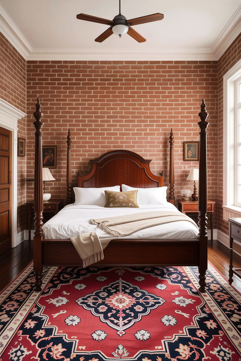 Traditional Brick Bedroom - 30 exposed brick bedroom ideas