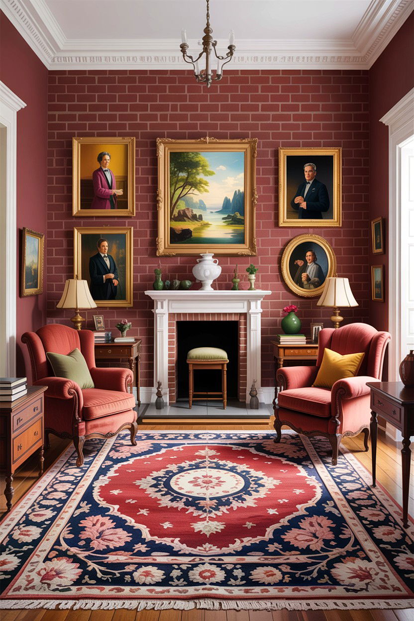 Traditional Brick Living Room - 30 exposed brick living room ideas