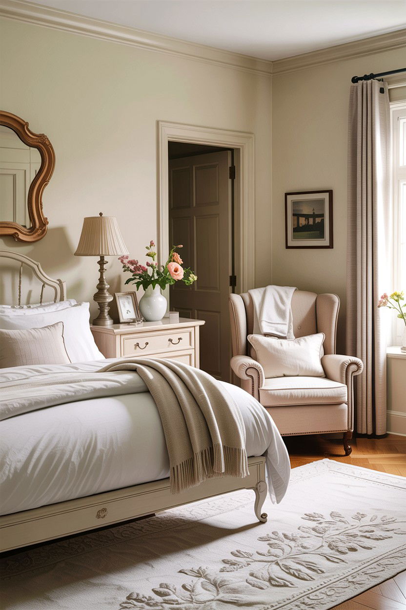 Traditional Cream Guest Bedroom - 30 traditional cream bedroom ideas