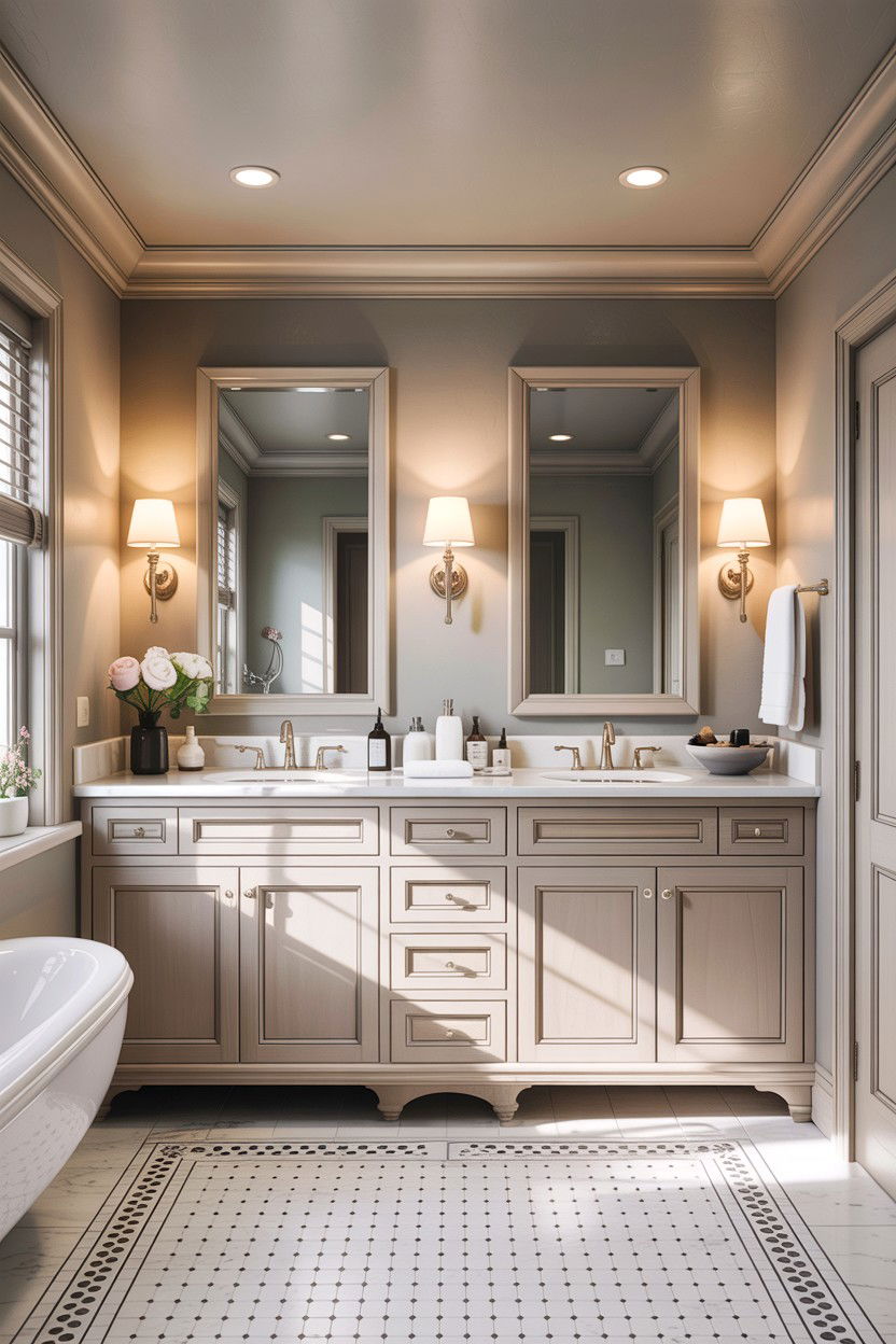 Traditional Double Vanity - 30 classic bathroom ideas