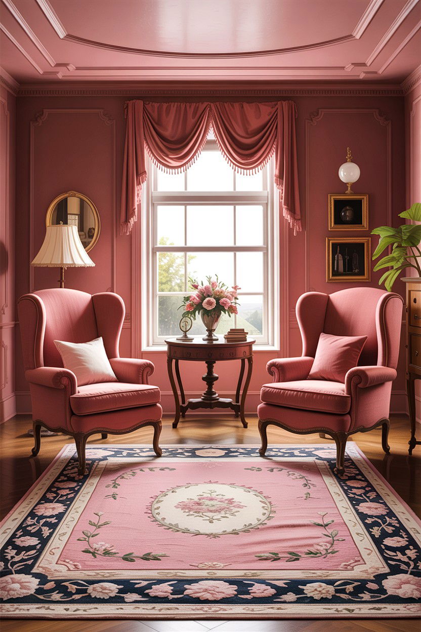 Traditional Dusty Rose Living Room - 30 dusty rose living room ideas
