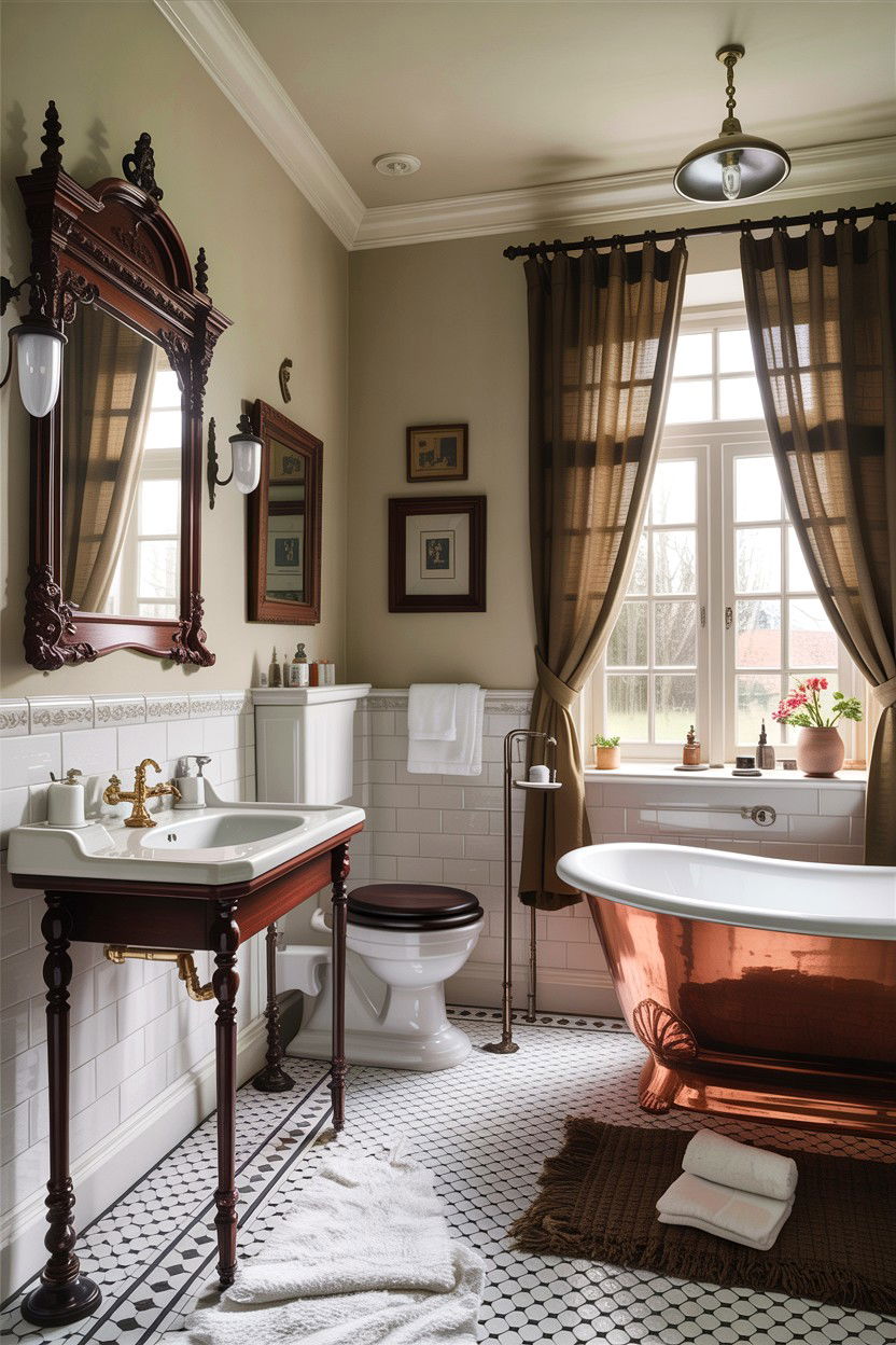 Traditional English Country Bathroom - 30 country bathroom ideas