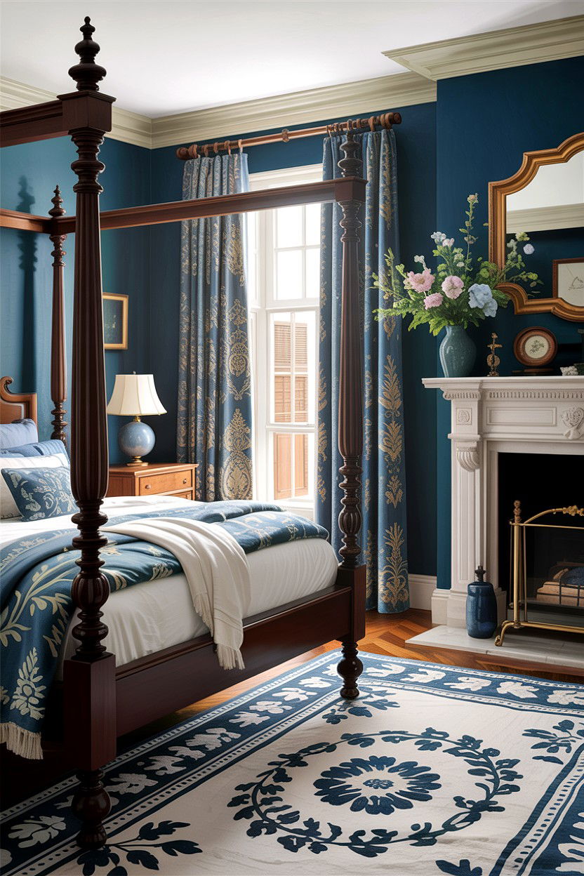 Traditional Indigo Bedroom - 30 indigo bedroom ideas
