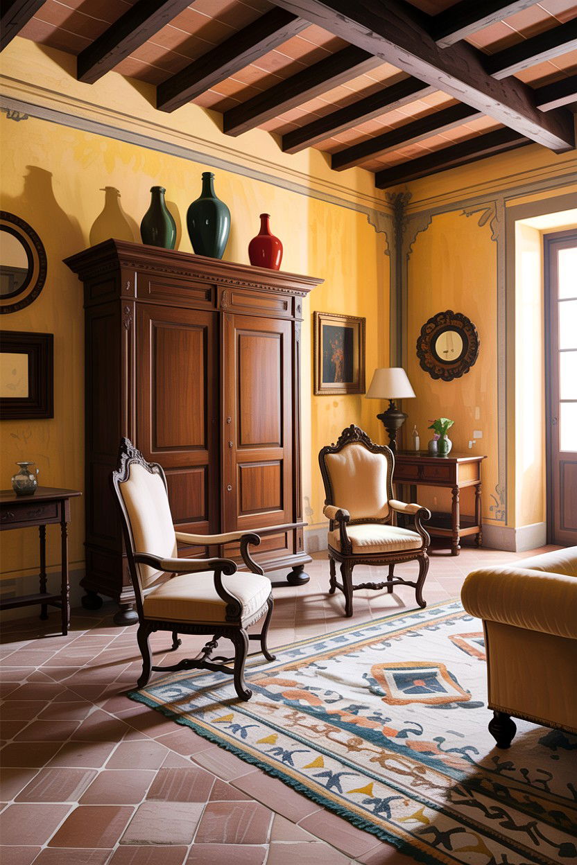 Traditional Italian Living Room - 30 living room Tuscan furniture ideas