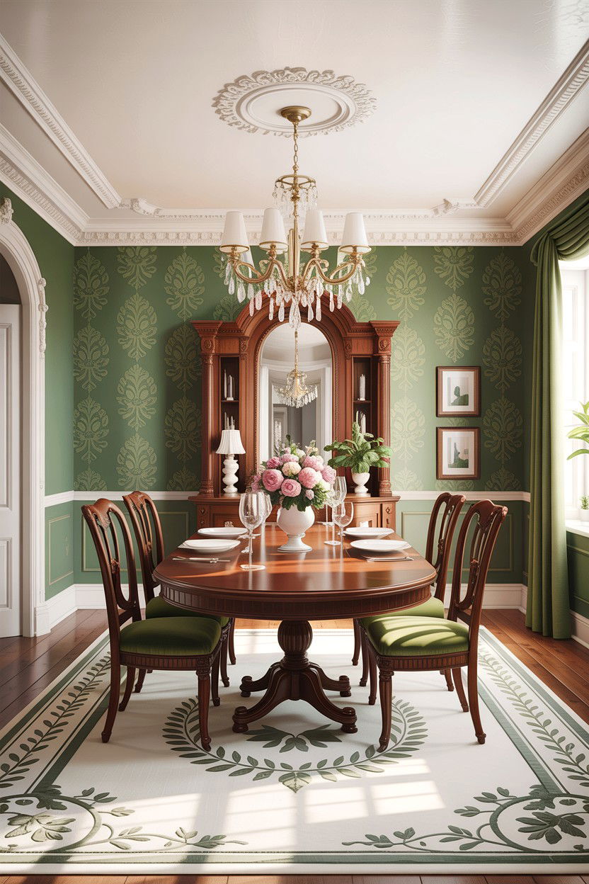 Traditional Sage Dining Room - 30 sage dining room decor ideas