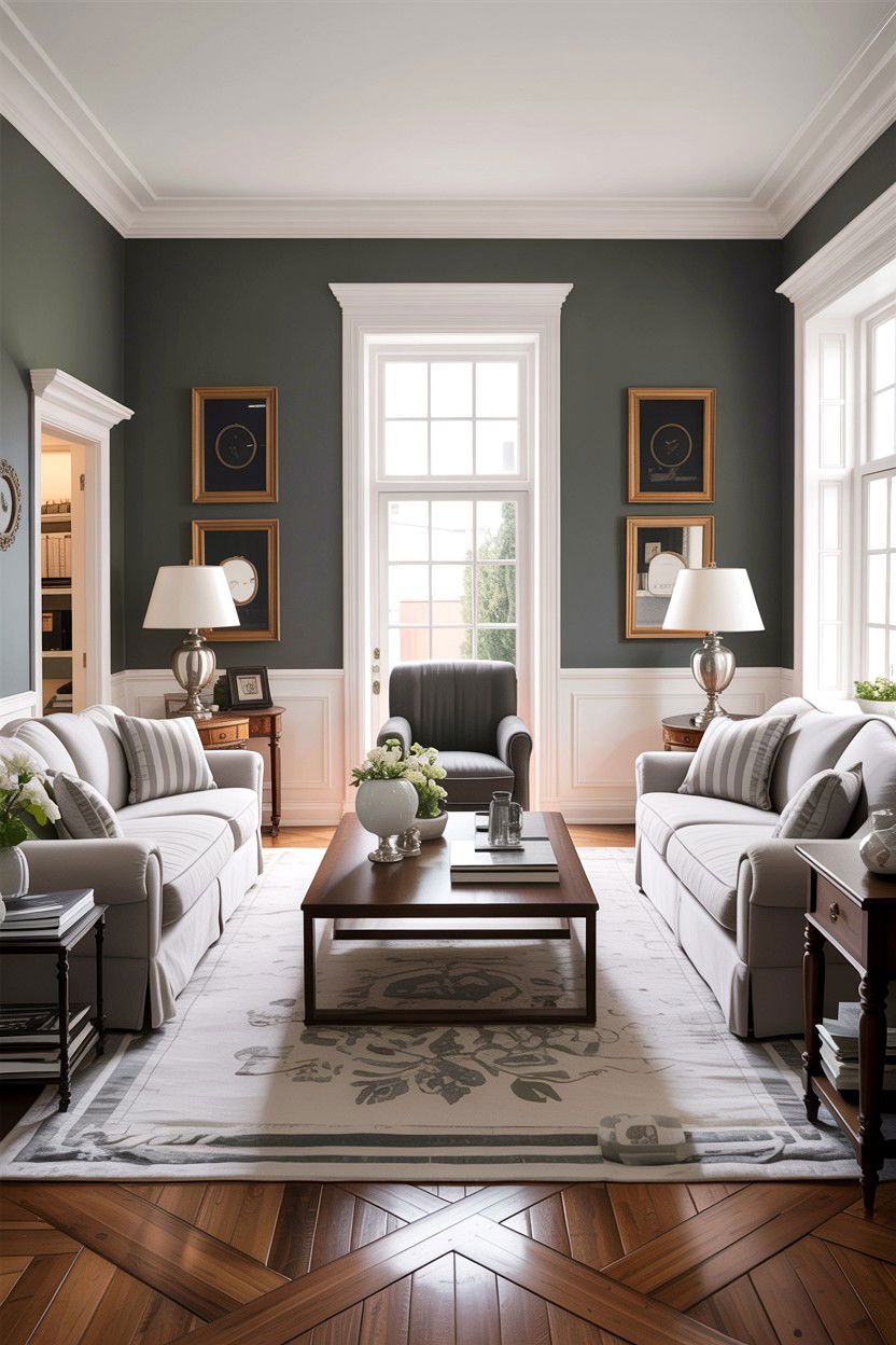 Traditional gray and white living room - 30 traditional gray living room ideas