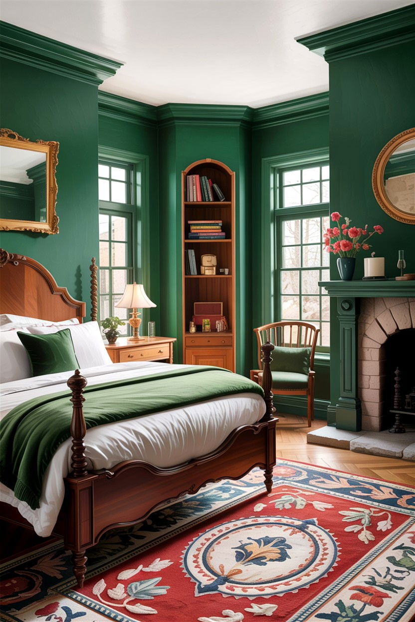 Traditional green bedroom - 30 rustic green bedroom ideas