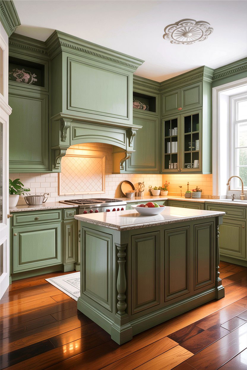 Traditional sage and white kitchen - 30 sage and white kitchen ideas