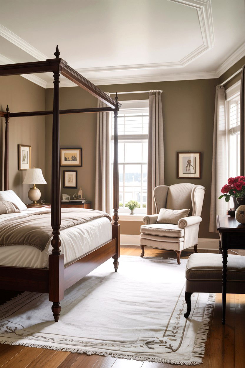 Traditional taupe bedroom - 30 taupe and white bedroom ideas