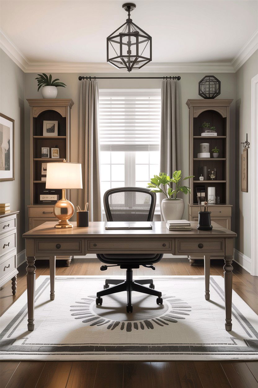 Transitional Bedroom Office - 30 bedroom home office ideas