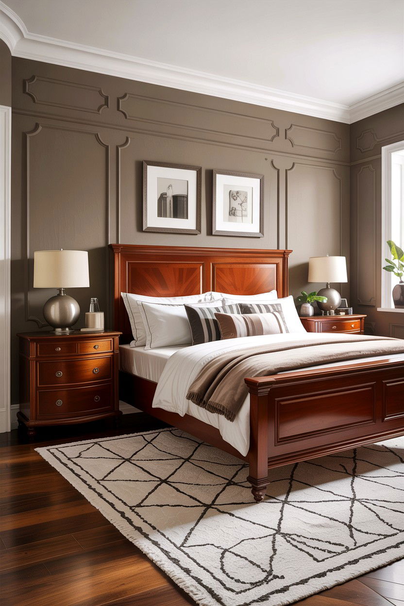 Transitional Cherry Wood Bedroom - 30 bedroom cherry furniture ideas