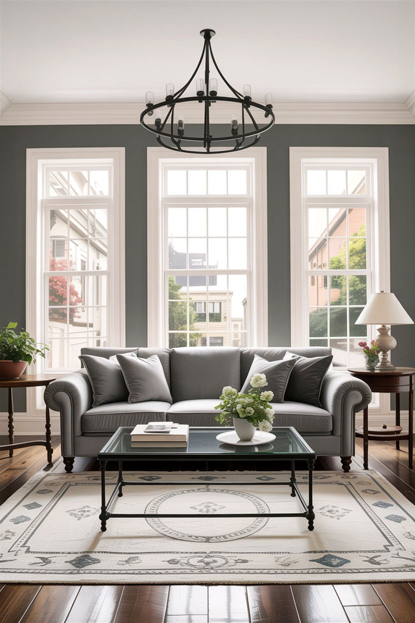 Transitional Gray Living Room - 30 living room gray furniture ideas