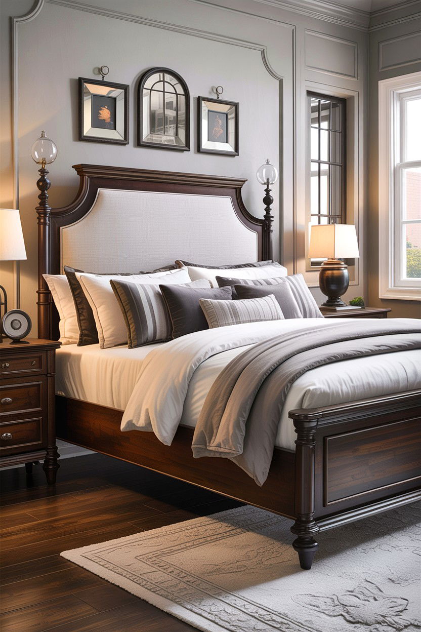 Transitional Panel Bed - 30 bedroom panel beds