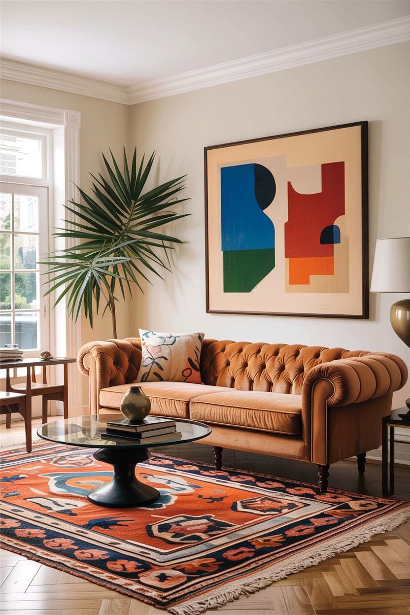 Transitional camel living room - 30 camel living room ideas