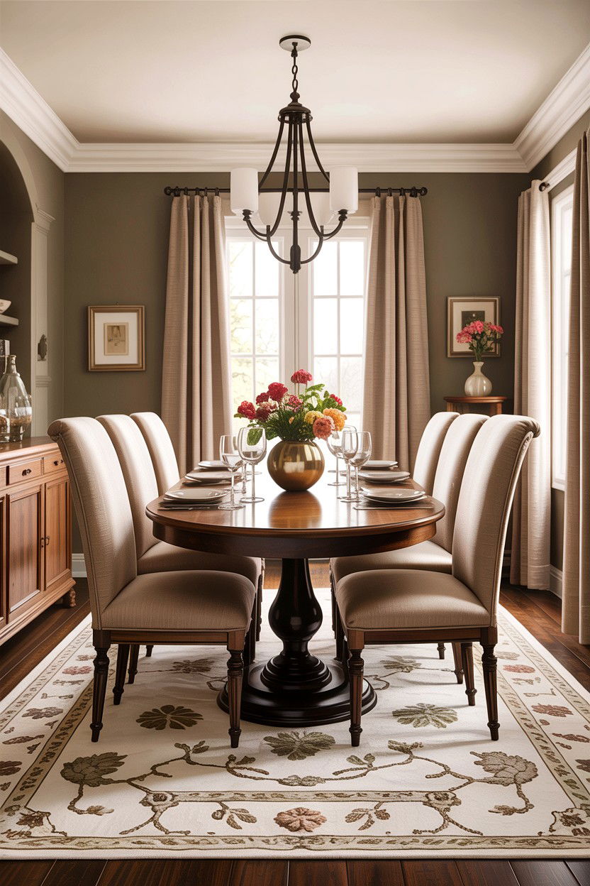 Transitional dining room - 30 warm beige dining room ideas