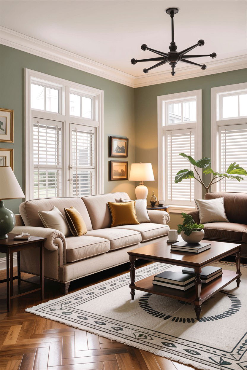 Transitional style furniture - 30 before and after living room ideas