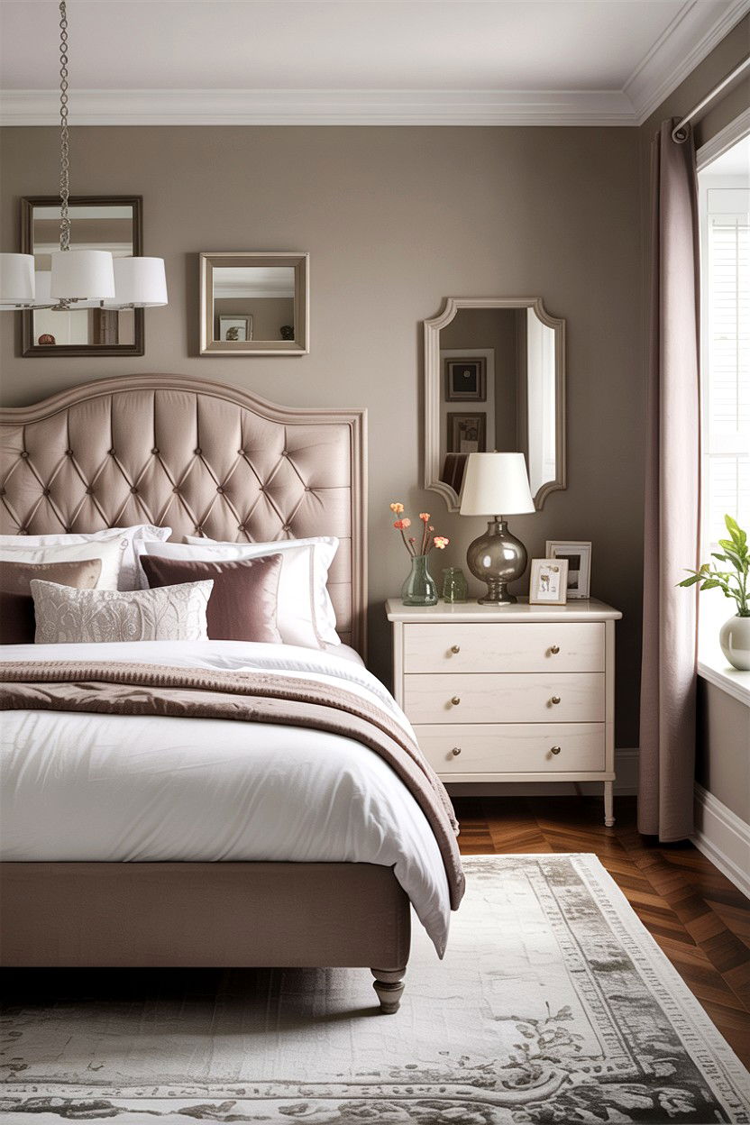 Transitional taupe bedroom - 30 taupe and white bedroom ideas
