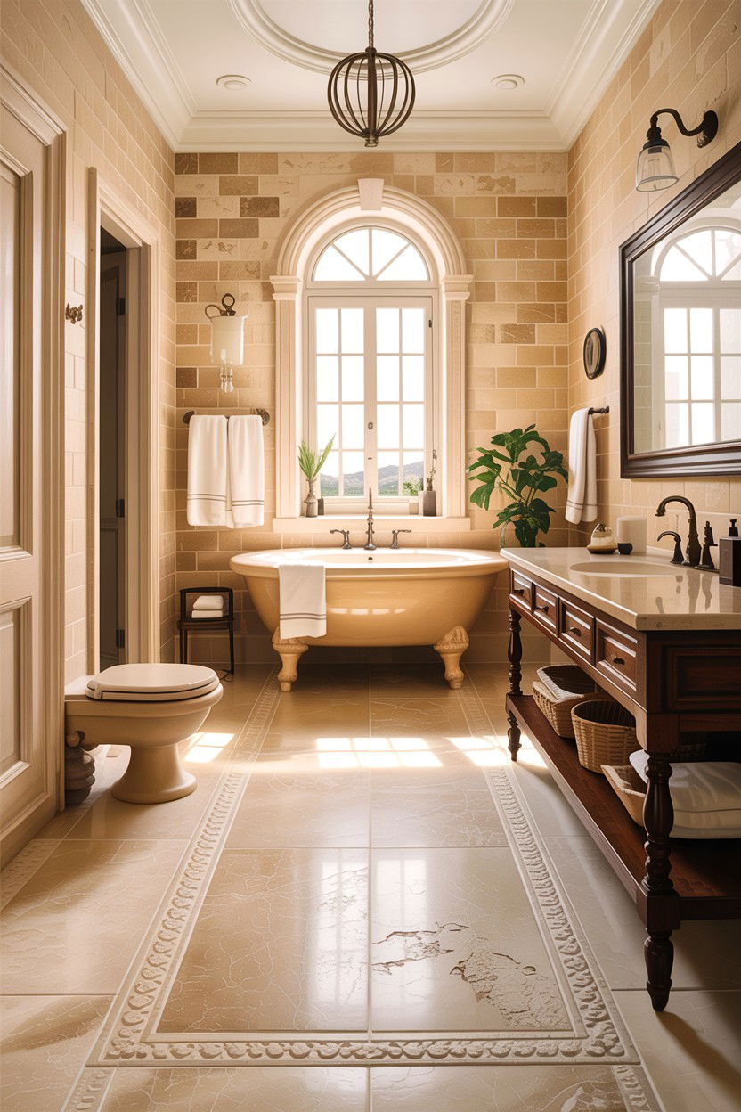 Travertine Bathroom Floor Tile - 30 heated bathroom floor ideas