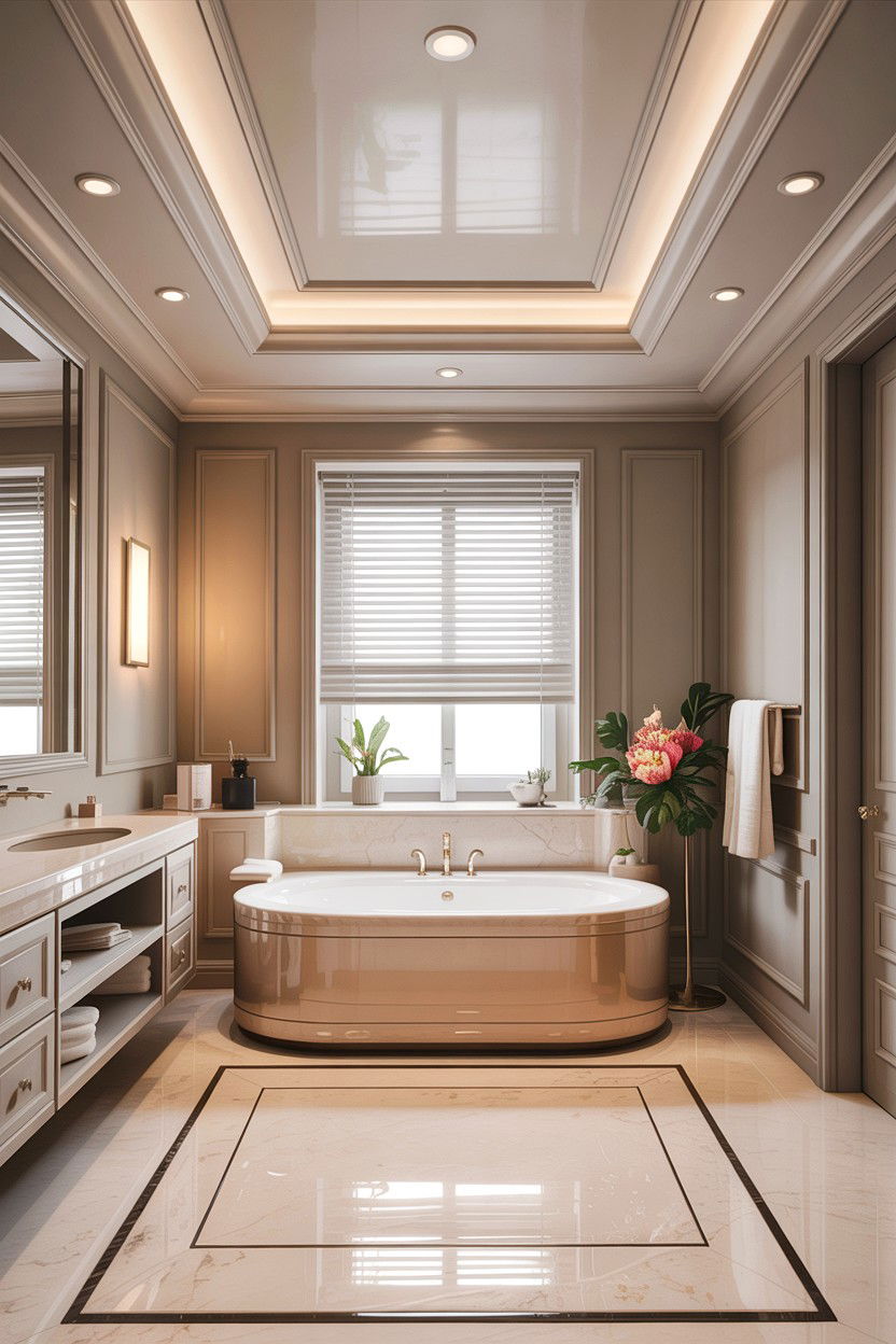Tray bathroom ceiling - 30 bathroom ceiling ideas