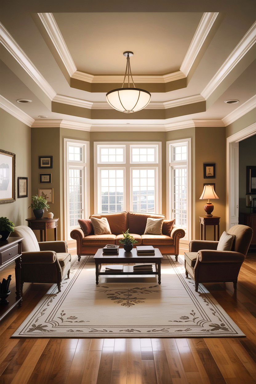 Tray ceiling living room - 30 living room false ceiling designs