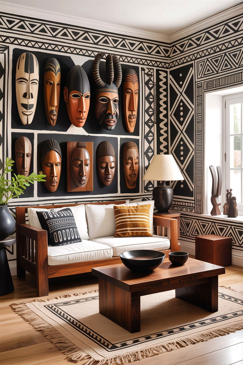 Tribal Living Room - 30 African living room ideas