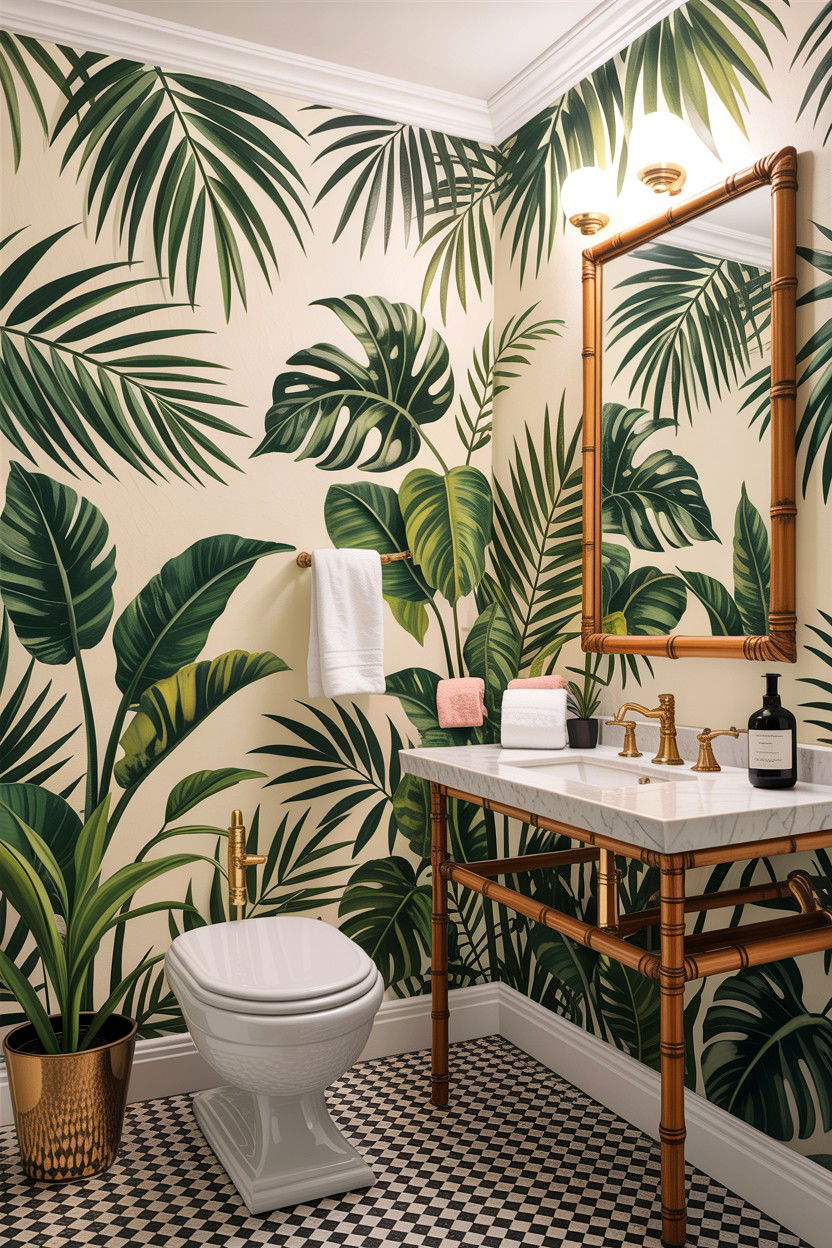 Tropical Theme Bathroom - 30 downstairs bathroom ideas