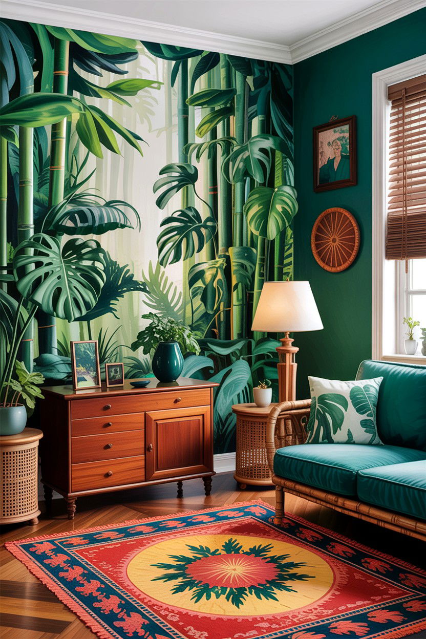 Tropical forest living room - 30 forest living room ideas