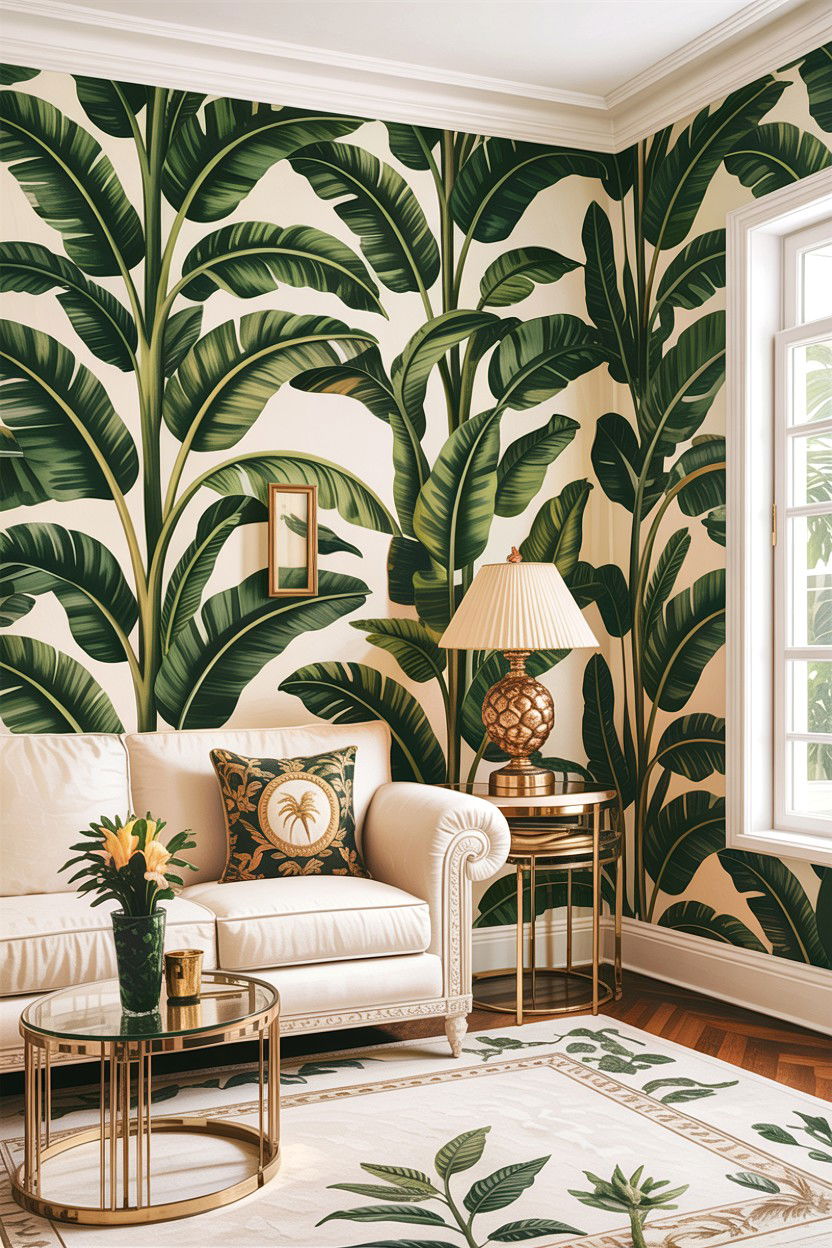 Tropical living room - 30 Hollywood regency living room ideas