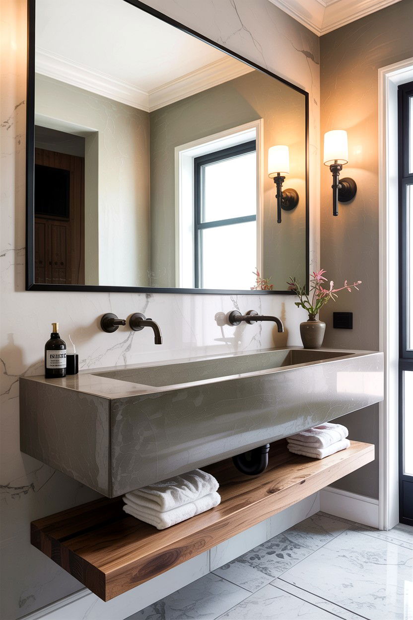 Trough Sink Bathroom Vanity - 30 custom bathroom vanity ideas