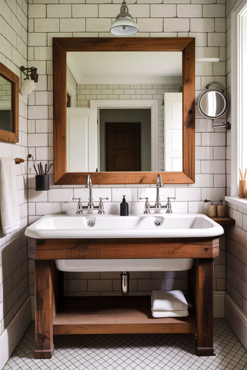 Trough sink - 30 antique bathroom ideas