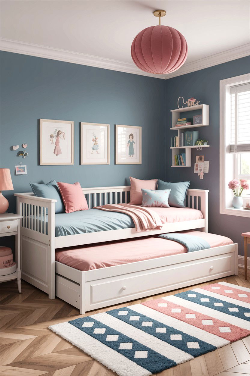 Trundle Bed Shared Bedroom - 30 boy and girl shared bedroom ideas