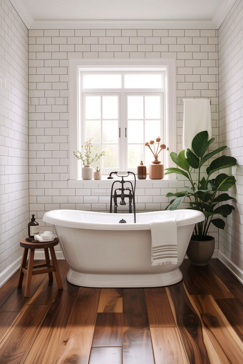 Tub On Wood Flooring - 30 freestanding tub ideas