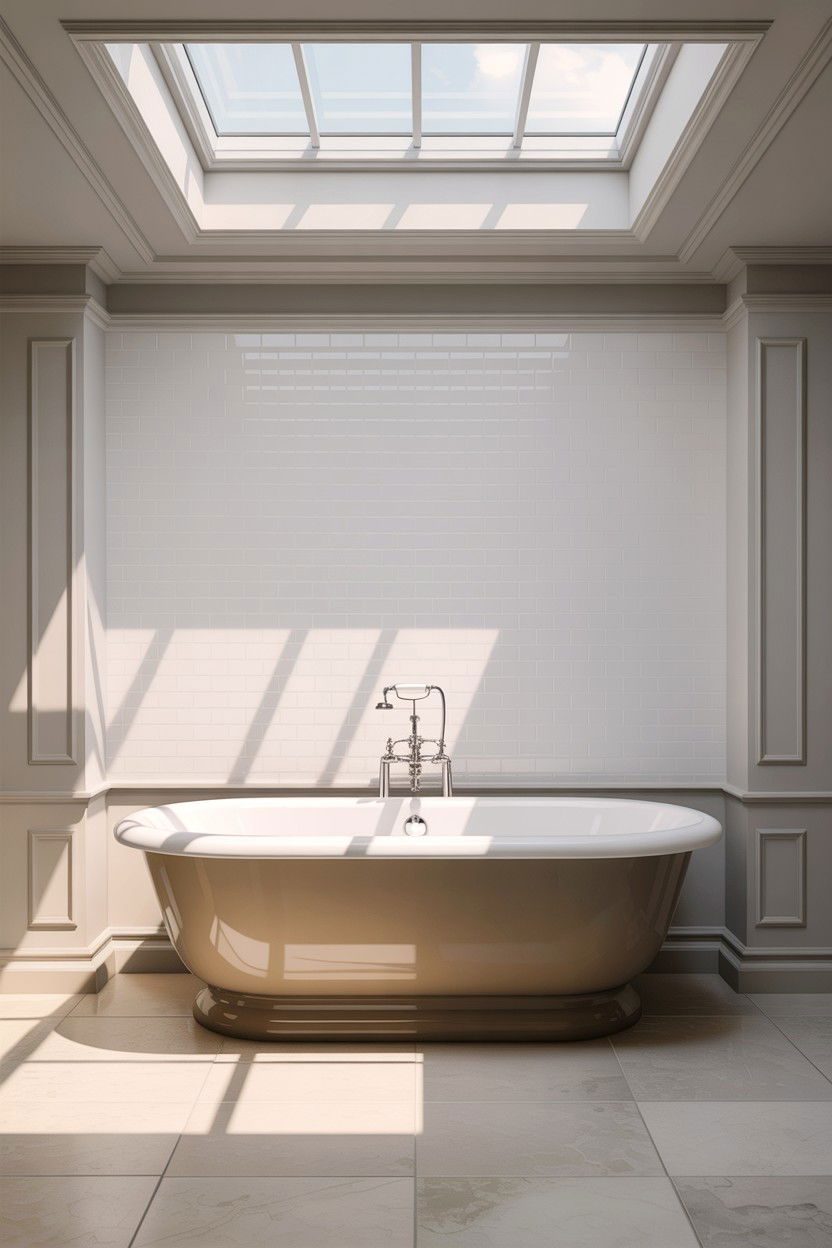 Tub Under Skylight - 30 freestanding tub ideas