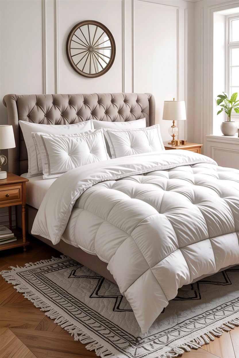 Tufted Bedding Set - 30 bedroom bedding ideas