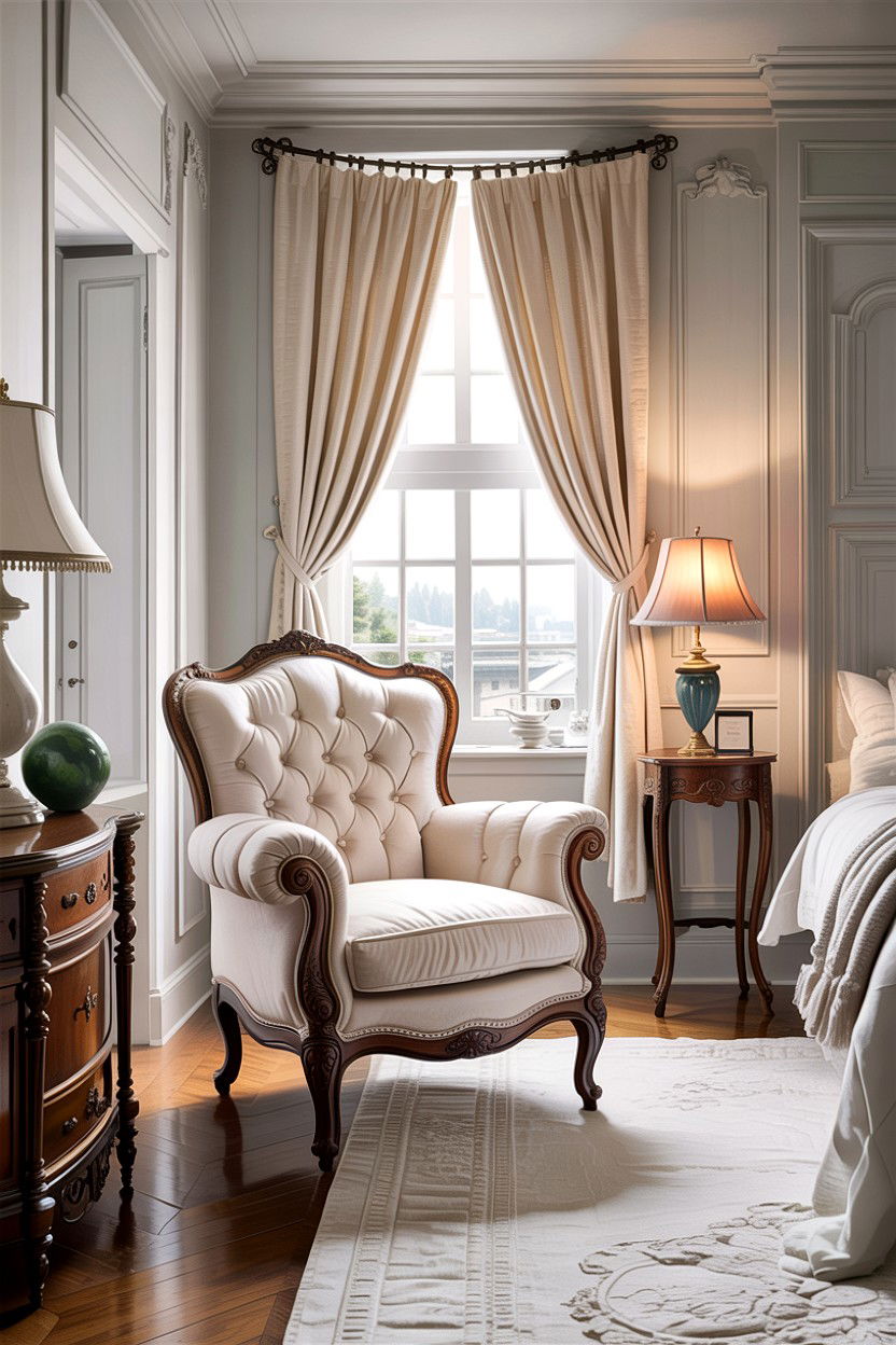 Tufted Bergere Chair - 30 bedroom chairs