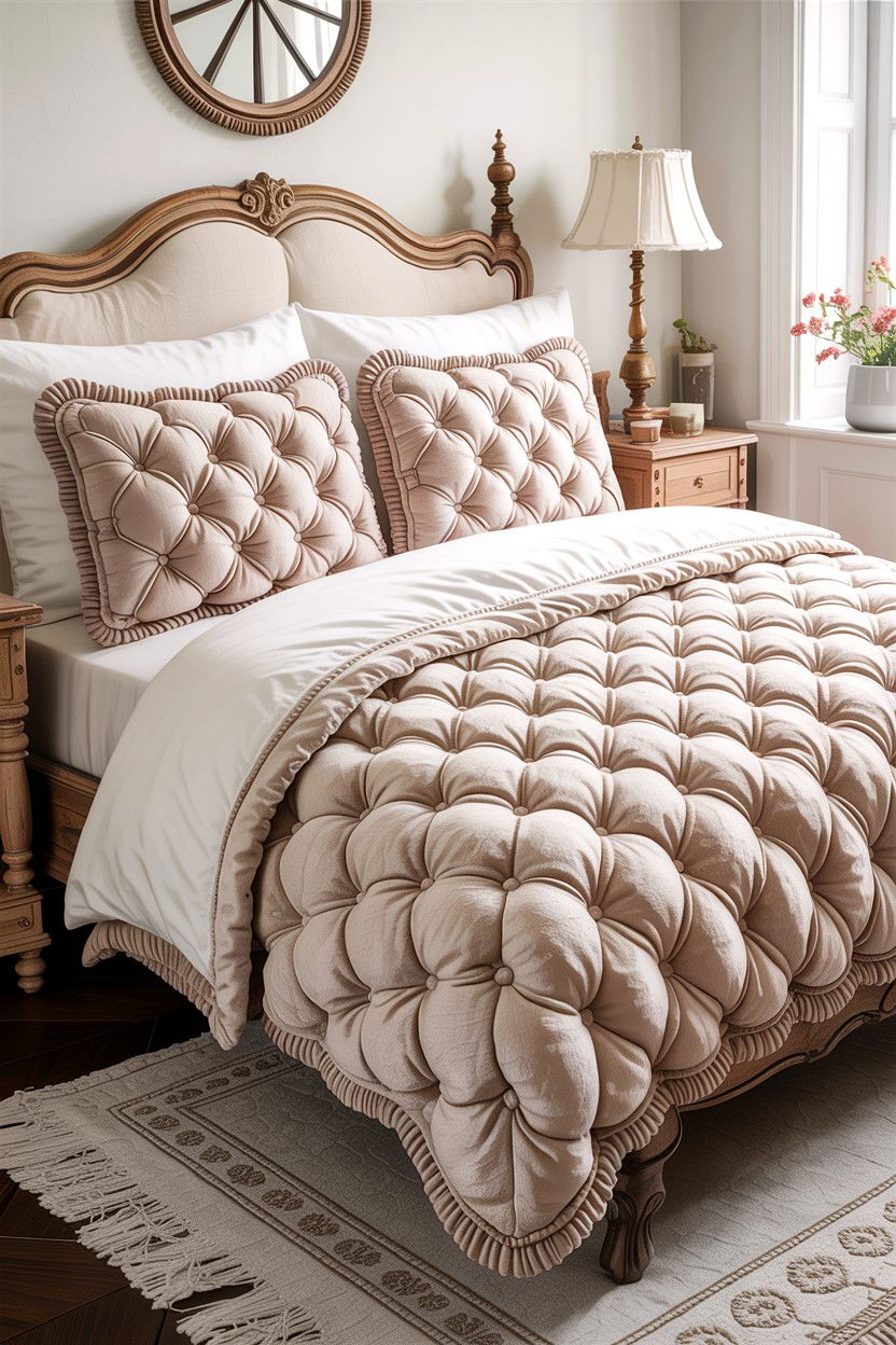 Tufted Chenille Shams - 30 bedroom pillow shams