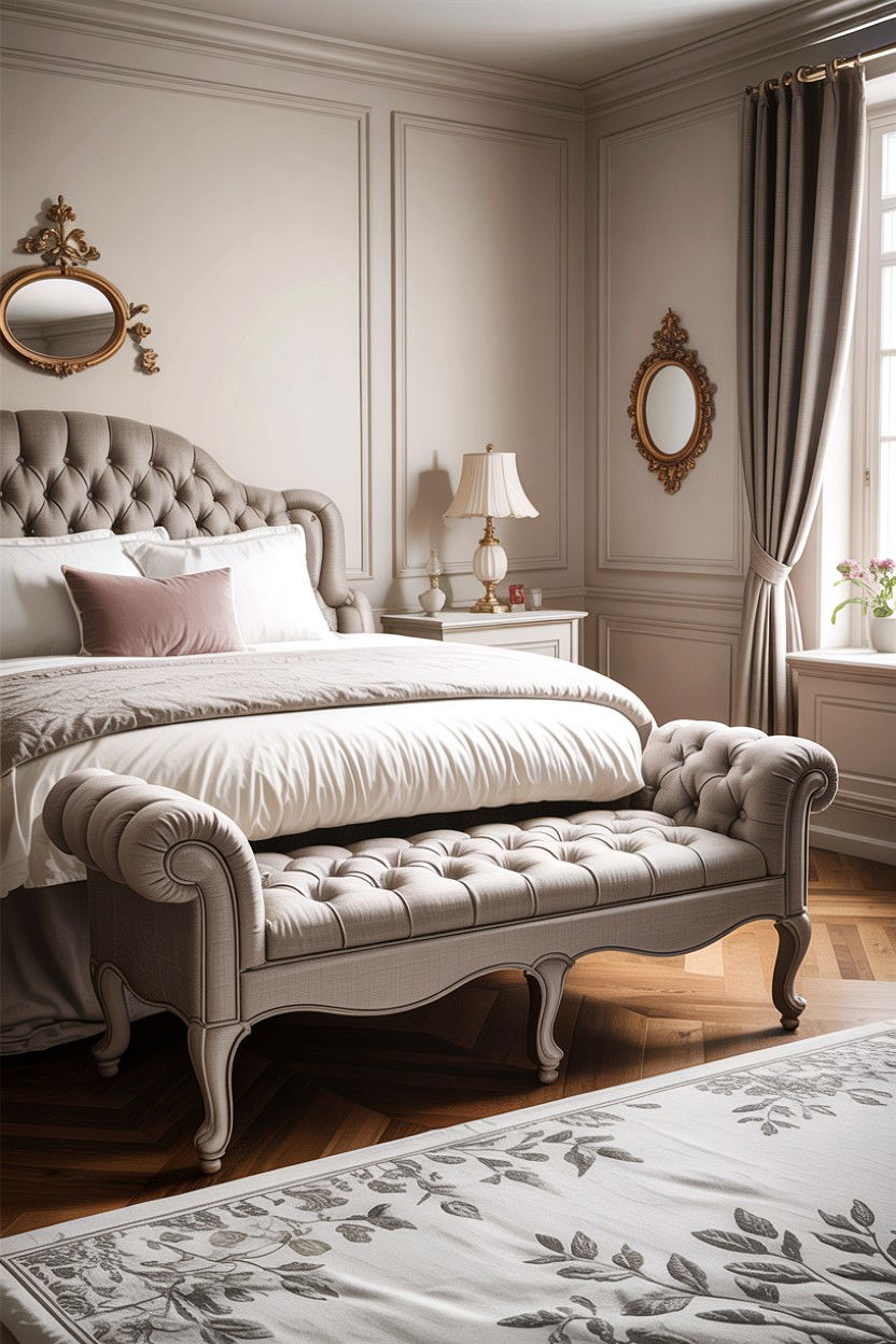 Tufted Fabric Bench - 30 bedroom benches