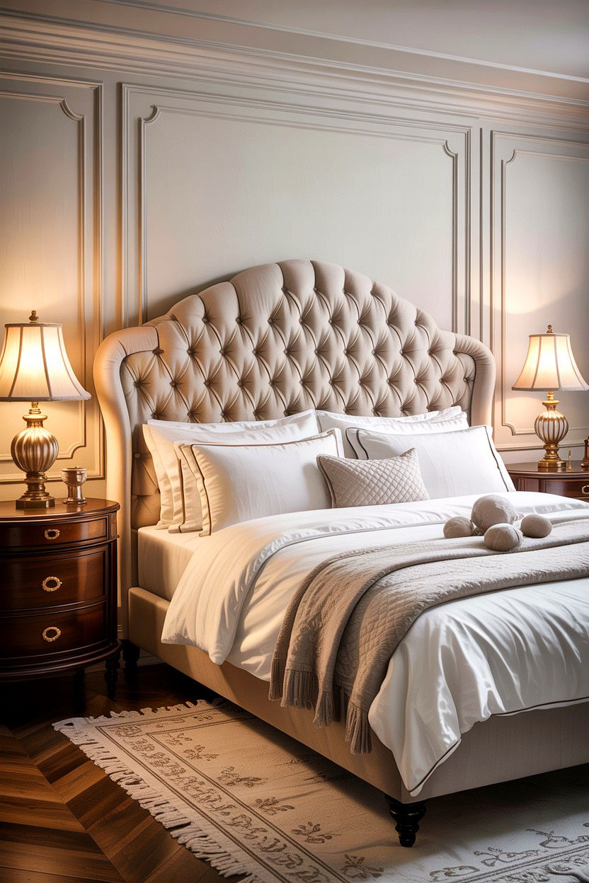 Tufted Headboard - 30 bedroom headboard ideas