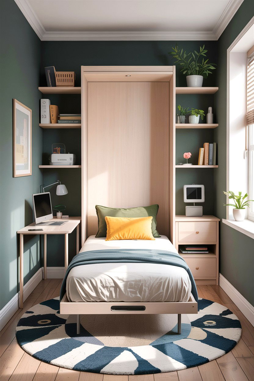 Twin Size Wall Bed - 30 bedroom fold down bed ideas