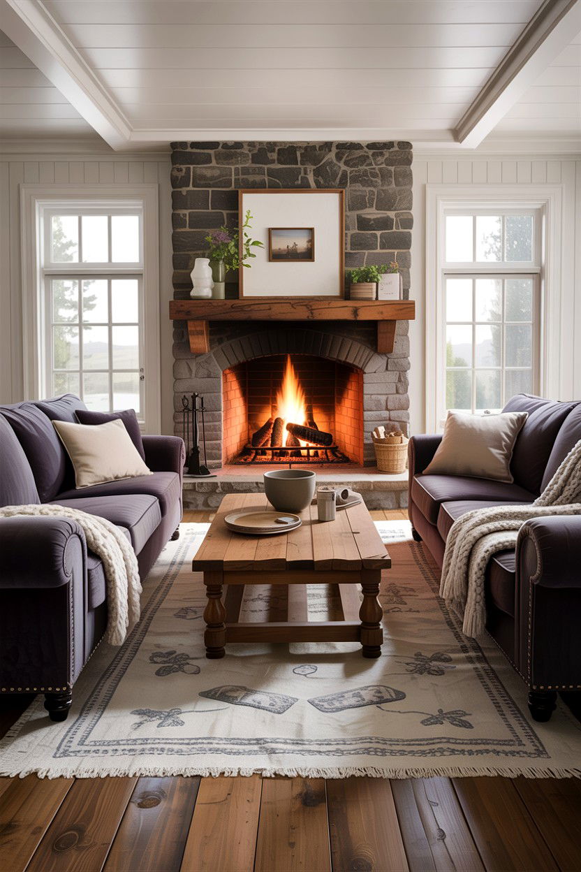 Two Sofas Facing Fireplace - 30 living room facing sofas ideas