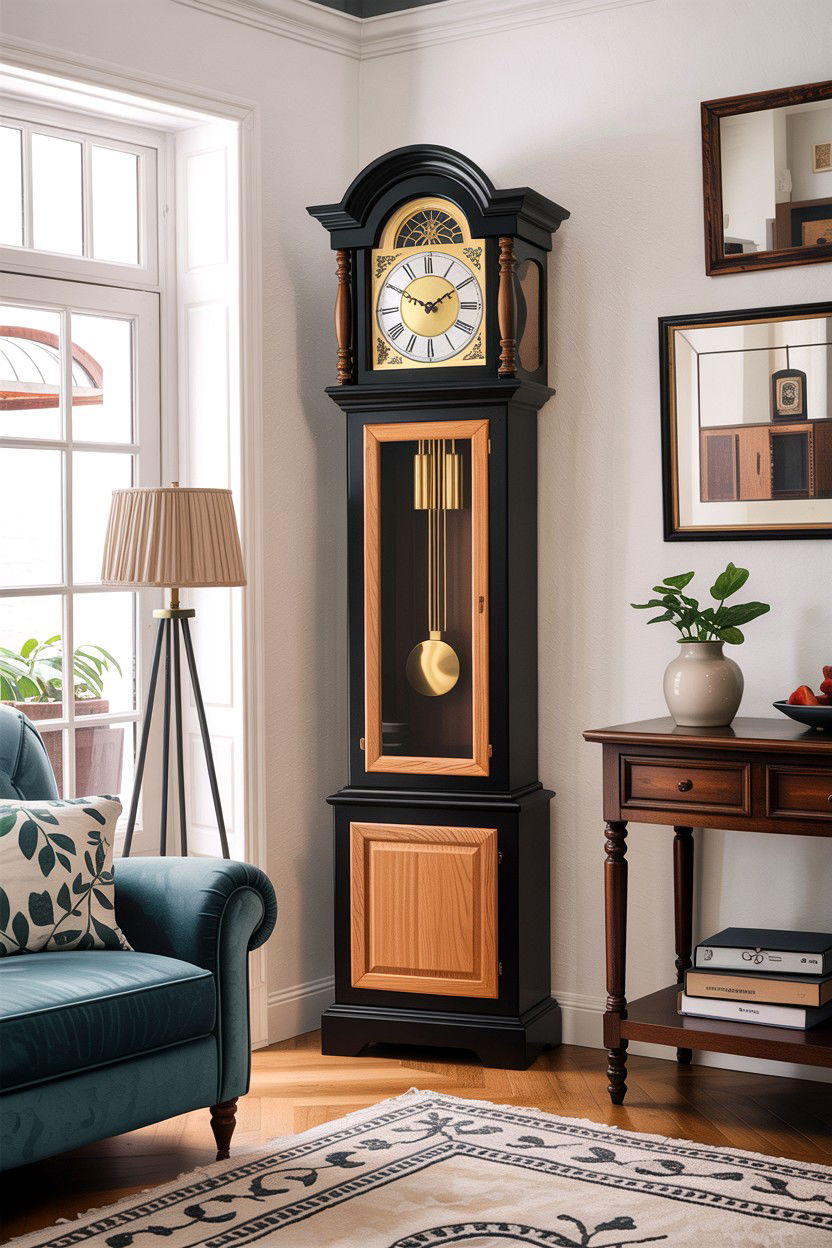 Two Tone Grandfather Clock - 30 living room grandfather clocks