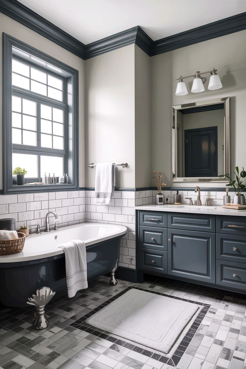 Two Tone Gray Bathroom - 30 gray bathroom ideas